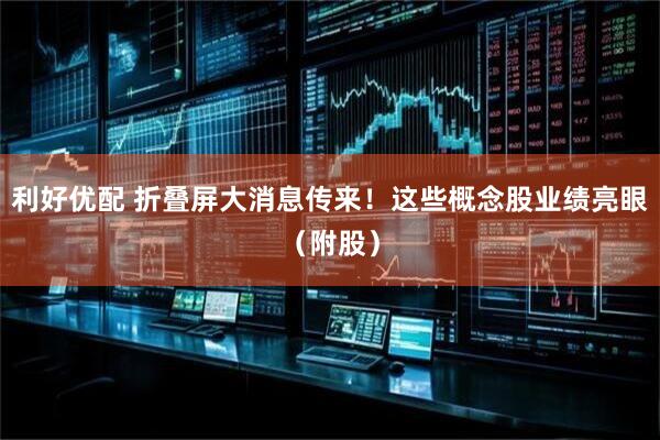 利好优配 折叠屏大消息传来！这些概念股业绩亮眼（附股）