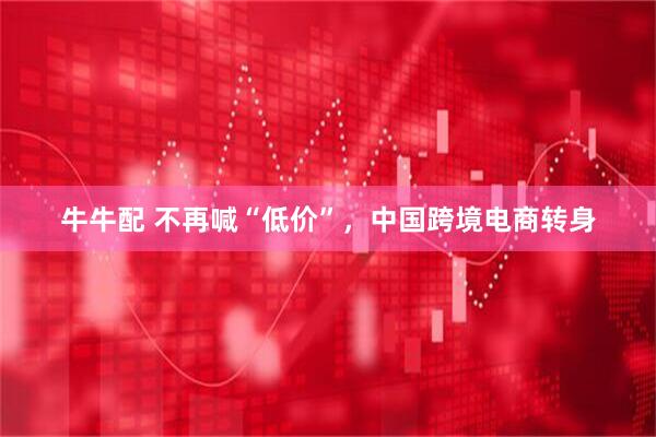 牛牛配 不再喊“低价”,中国跨境电商转身