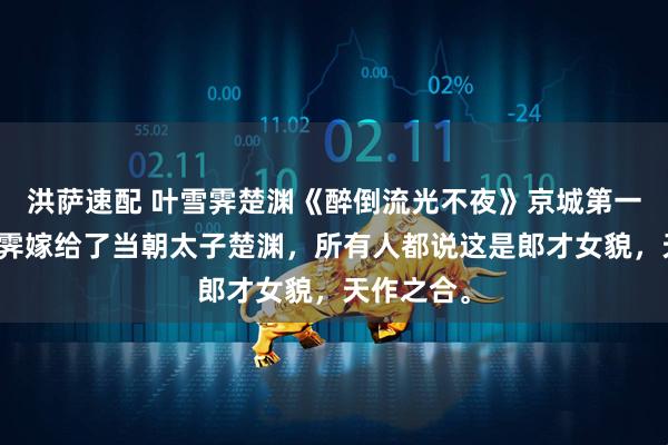 洪萨速配 叶雪霁楚渊《醉倒流光不夜》京城第一美人叶雪霁嫁给了当朝太子楚渊，所有人都说这是郎才女貌，天作之合。