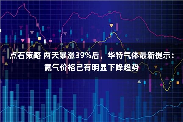 点石策略 两天暴涨39%后，华特气体最新提示：氦气价格已有明显下降趋势